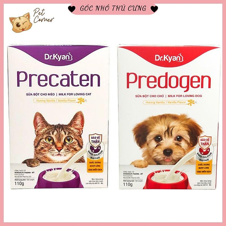 Sữa bột Dr.Kyan cho chó mèo hộp giấy 110g