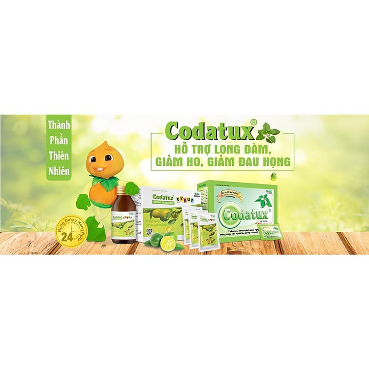 CODATUX SIRO-HỖ TRỢ LONG ĐÀM, GIẢM HO, GIẢM KHÒ KHÈ