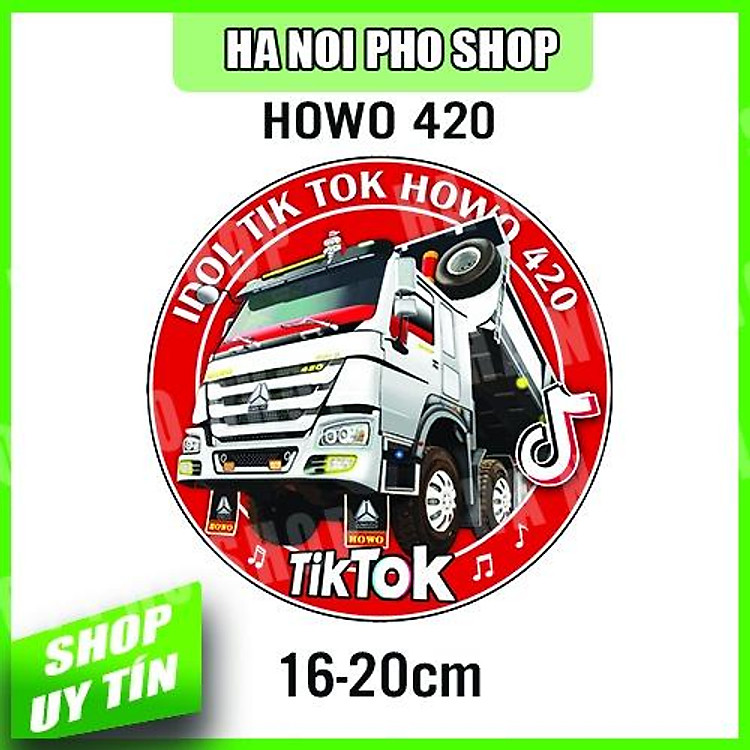 Tem Xe Tải HOWO Ben, tem trang trí hình Tik Tok xe tải, phản quang 3M