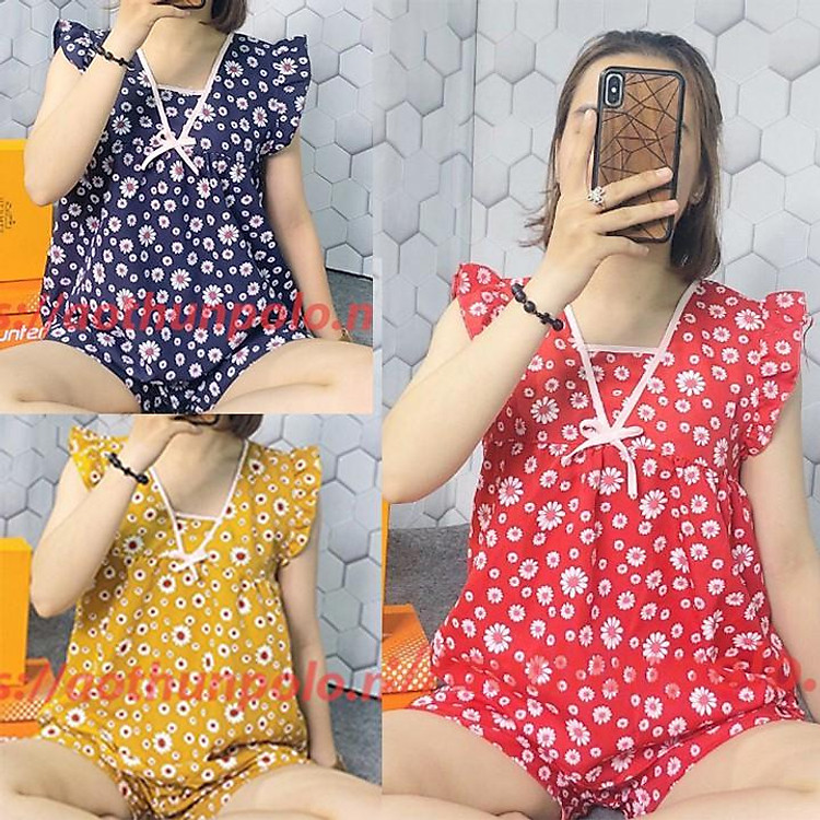 Đồ bộ mặc nhà tay cánh tiên vải lụa Hàn siêu mát