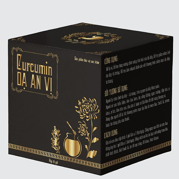 Thực phẩm chức năng Curcumin Dạ An Vị - Hỗ trợ Trị viêm đau dạ dày - Tá tràng; trào ngược dạ dày, diệt vi khuẩn HP