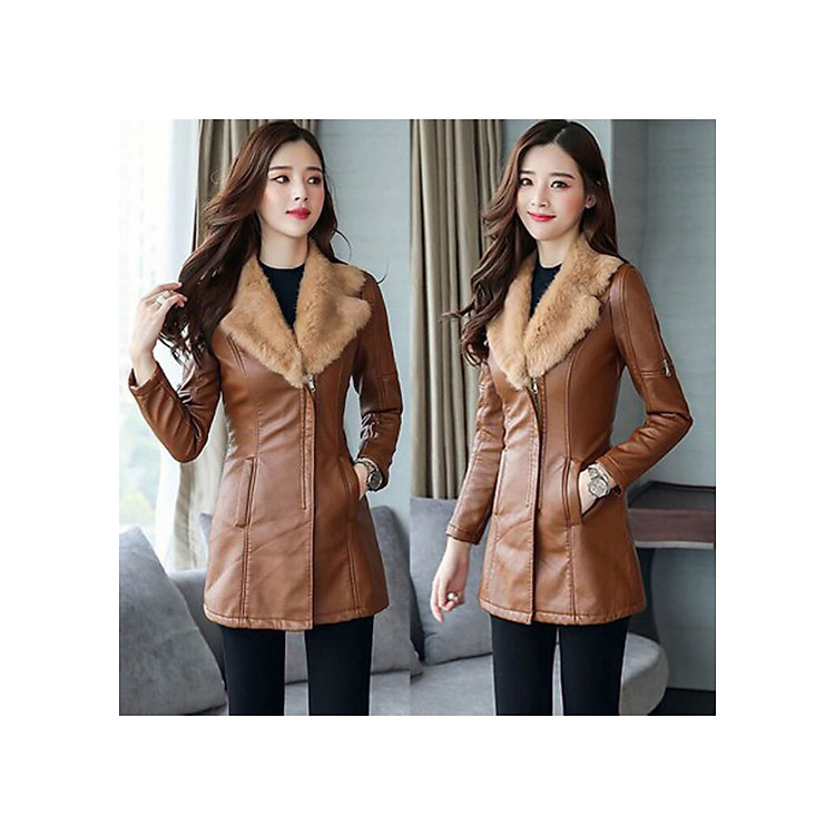 Áo Khoác Da Phối Lông Gs2203