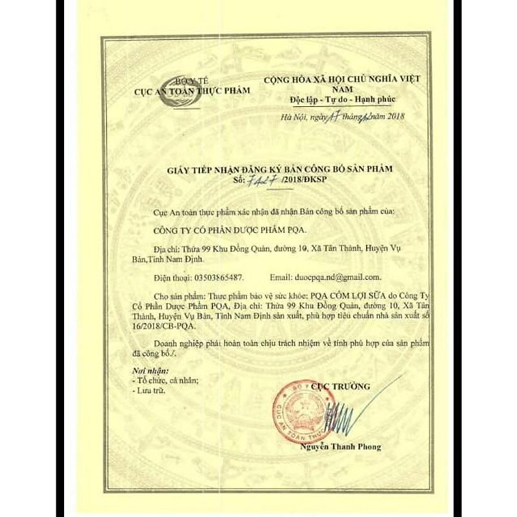 Cốm Lợi Sữa PQA - Hỗ Trợ Mẹ Bú Đảm bảo Ưu đãi - Hình ảnh 5