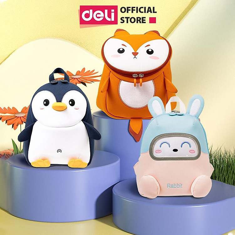 Balo Cặp Sách Đi Học Cute Hình Động Vật Deli – BB101 BB102