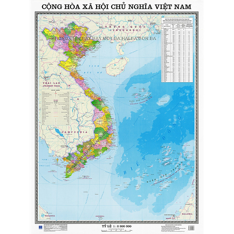 Bản đồ Tờ gấp Việt Nam, Thế giới, Hà Nội, Asean