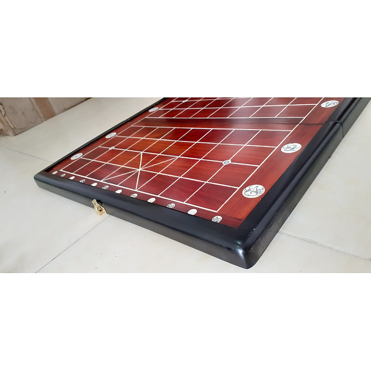 Bàn cờ tướng gỗ 50cm nâu đỏ Chính hãng Tiết kiệm - Hình ảnh 3