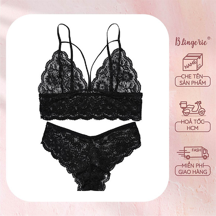 Bộ Đồ Lót Ren Hoa (Không kèm áo choàng) - B.Lingerie