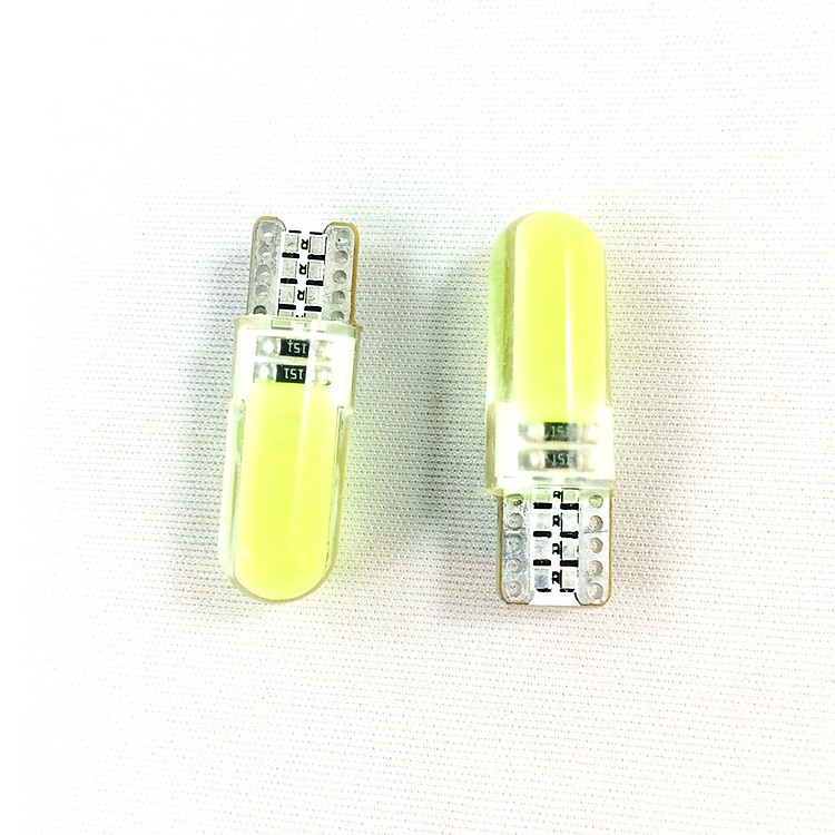 Bóng led T10 đèn xi nhan đèn Demi xe máy ô tô chip cob (dạ quang)