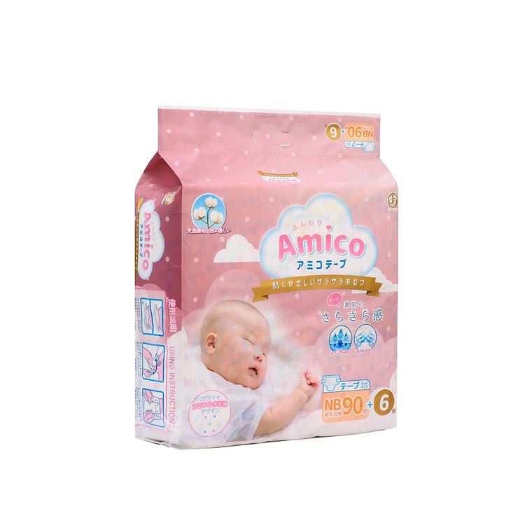 Mua Tã dán Amico NB90+6 tại QUYNH HUONG Chính hãng Giá tốt - Hình ảnh 2