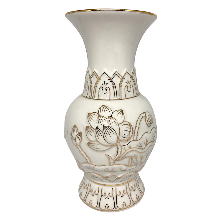 Bình Bông Bạch Ngọc Trắng PT0110 (8inch)