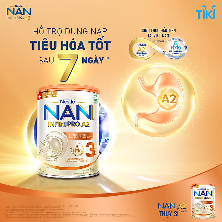 Mua Sữa bột NAN A2 800g tặng chảo Elmich Uy tín Tiết kiệm - Hình ảnh 3