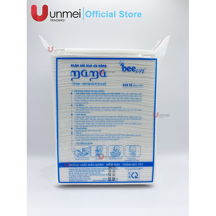 Combo 3 bịch Khăn vải khô Mama Giá tốt - Hình ảnh 3