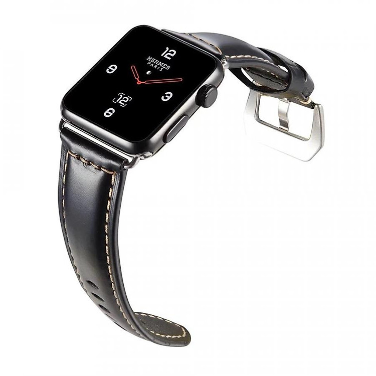 Dây da đeo thay thế cho Apple Watch 42mm / 44mm hiệu Kakapi da bò thật (Trơn) - Hàng chính hãng