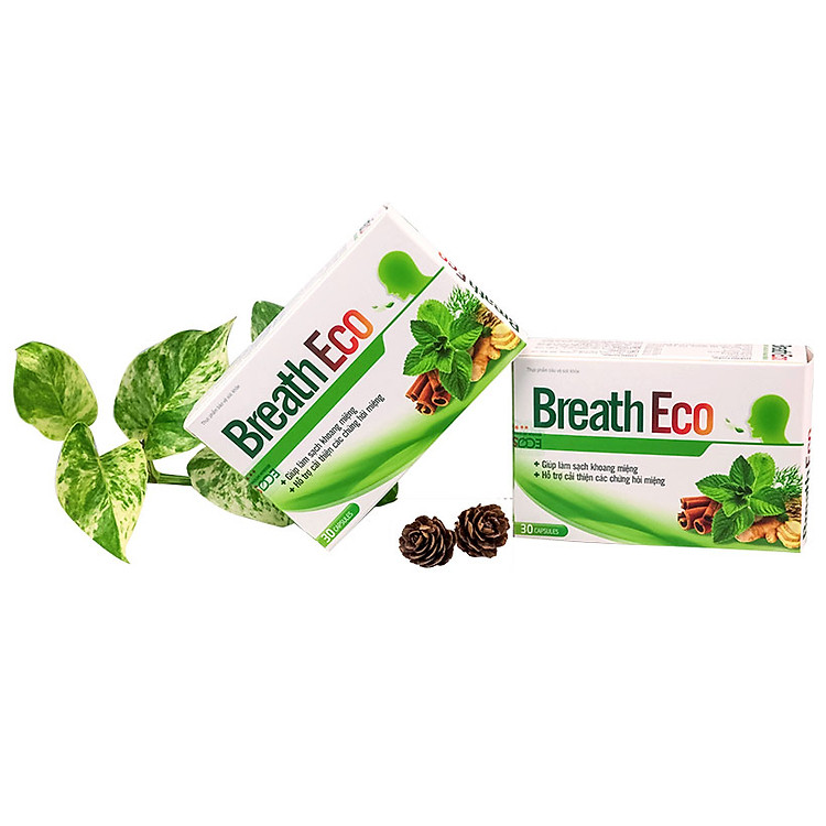 Combo 2 hộp viên ngậm thảo dược BREATH ECO - Cải thiện các chứng hôi miệng & làm sạch khoang miệng