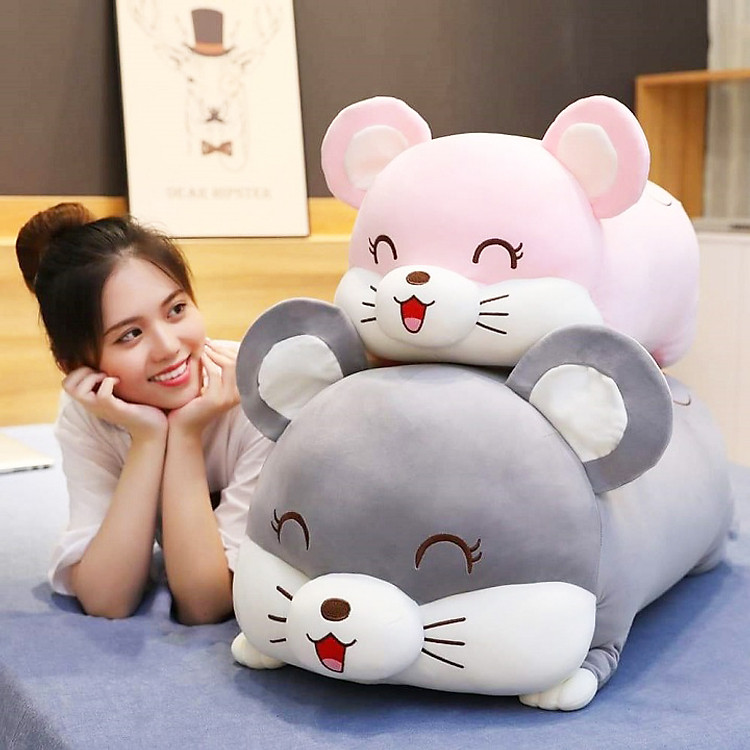 Mua Gấu Bông Gối Ôm Chuột Cao Cấp 50cm Chính hãng Tiết kiệm - Hình ảnh 2