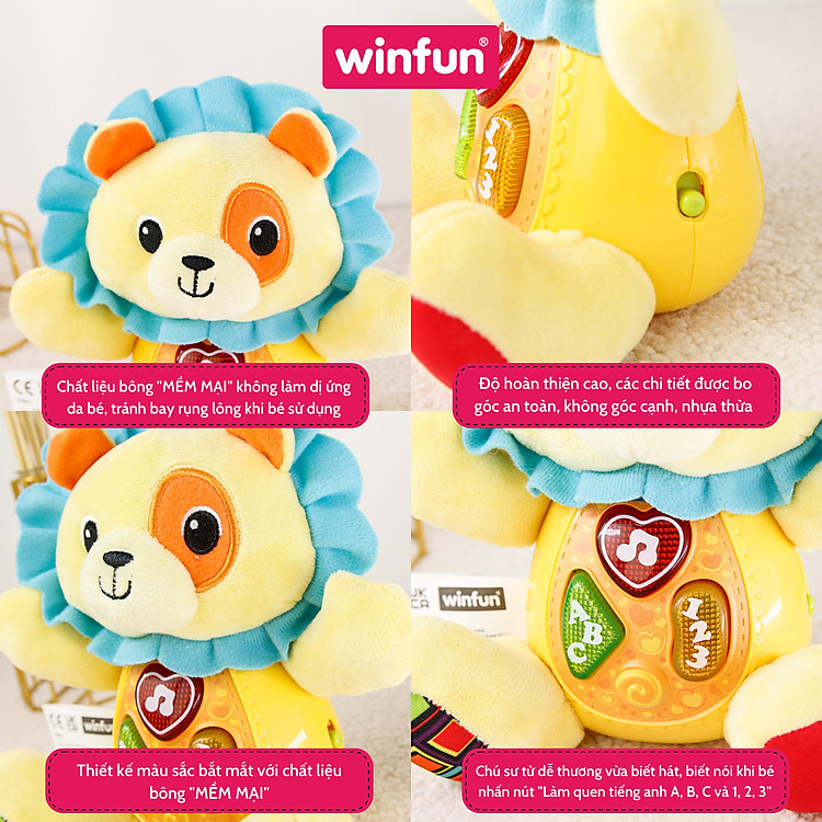 Sư tử phát nhạc Winfun 0691-01 Chính hãng Ưu đãi - Hình ảnh 2
