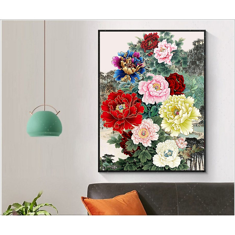 Tranh canvas - Hoa Mẫu Đơn- Tranh Đẹp Trang Trí
