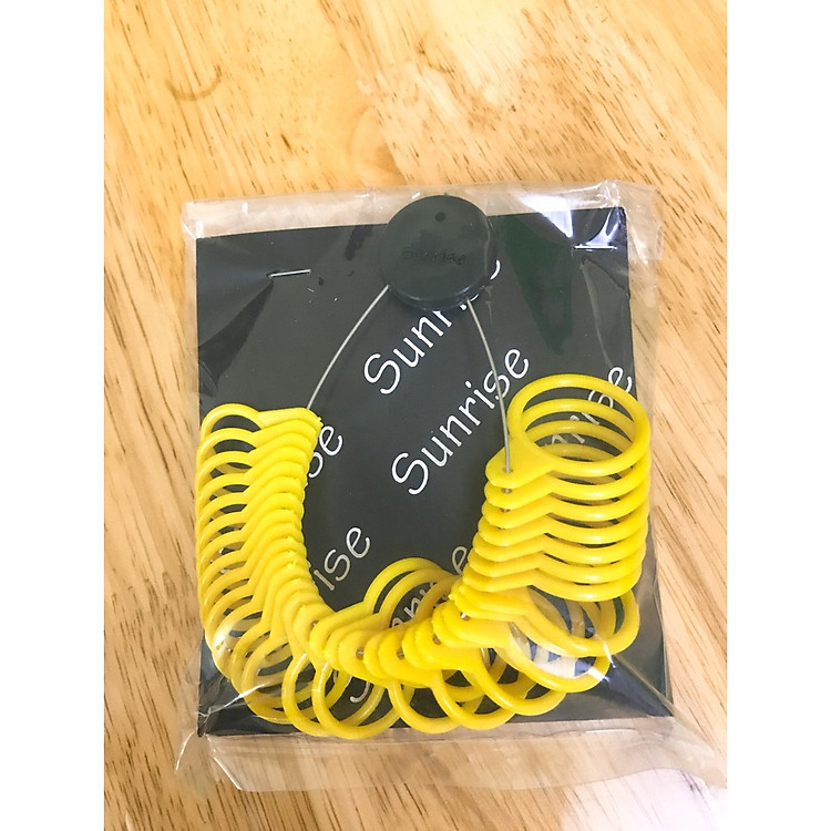 Dụng cụ đo size nhẫn màu vàng size 1 đến size 30