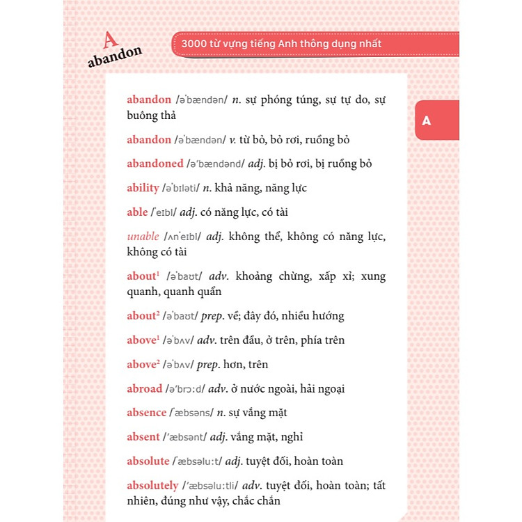 3000 Từ Vựng Tiếng Anh Thông Dụng Nhất - Ảnh 3