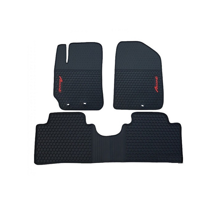 Thảm sàn, lót sàn cao su không 3D mùi Cao cấp dành cho xe Hyundai Accent 2018-2019