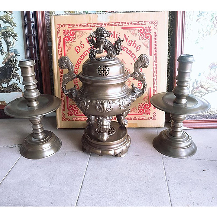 Bộ đỉnh đồng tam sự cao 50cm AK-001