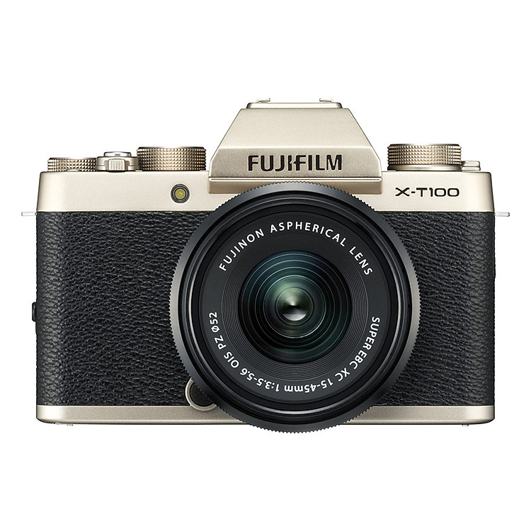 Máy ảnh Fujifilm X-T100 kit 15-45mm OIS (Gold) - Hàng Chính hãng - Tặng thẻ 32G + Túi Máy