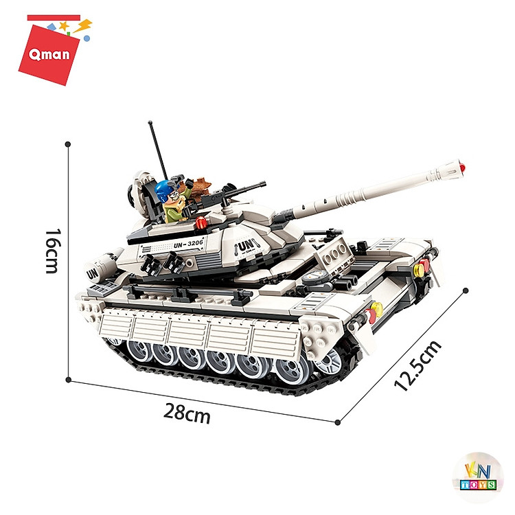 Đồ chơi lắp ráp Qman 3206 - Xe tăng Chính hãng Giá tốt - Hình ảnh 5