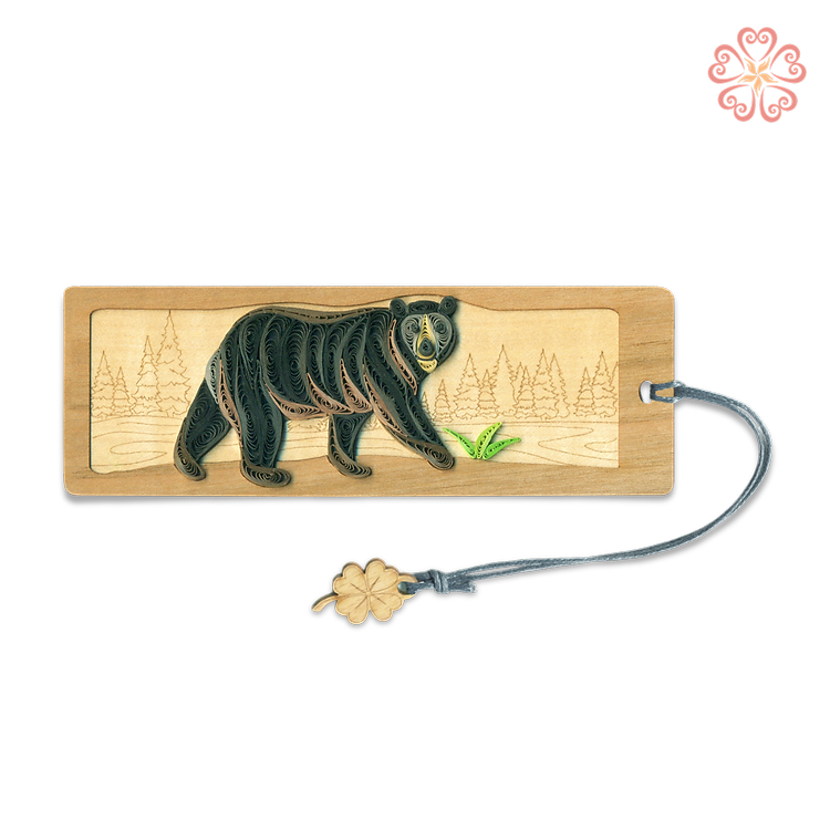Bookmark Giấy Xoắn Nghệ Thuật - Gấu Đen - Black Bear - Animals - Việt Net - VN6BM412110NN