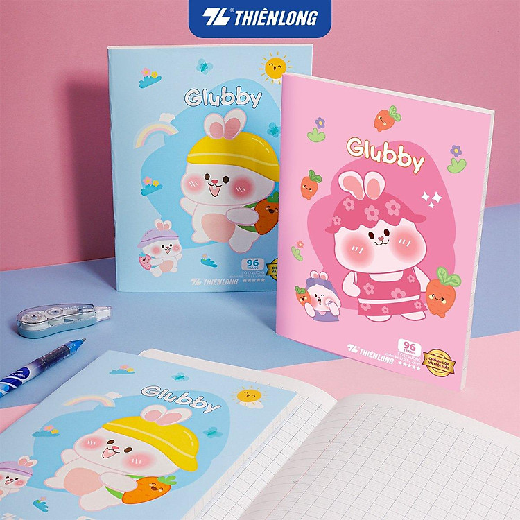 Tập học sinh 96 trang 5 ô ly vuông 2mm chấm kẻ 2/3 100gsm NB-118 (10 chiếc)