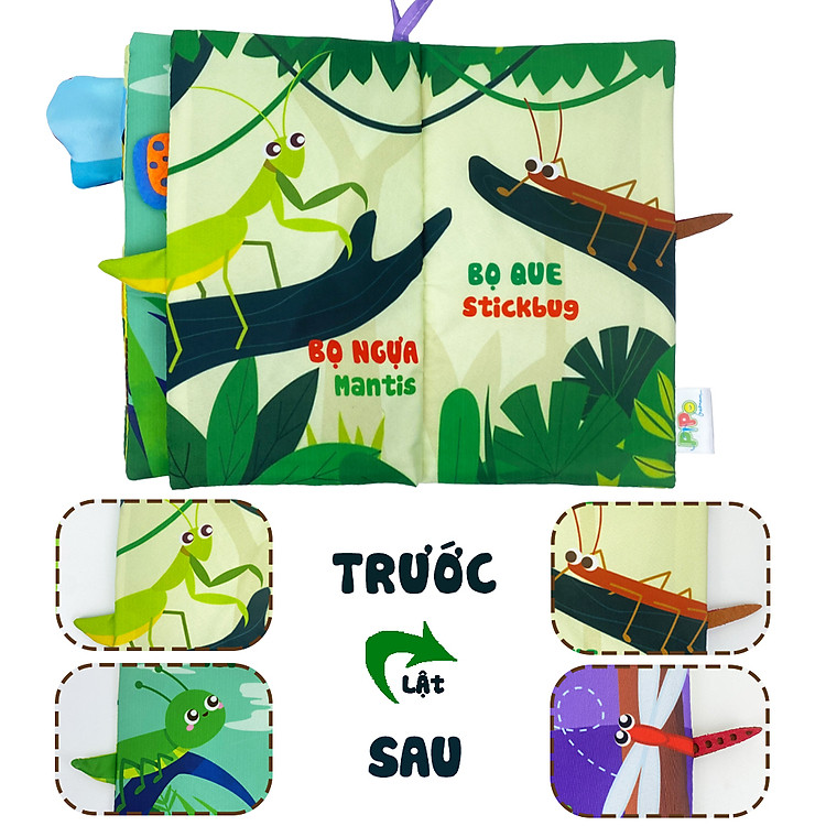 Mua Sách Vải Tương Tác Đoán Đuôi Côn Trùng Chính hãng Giá tốt - Hình ảnh 5