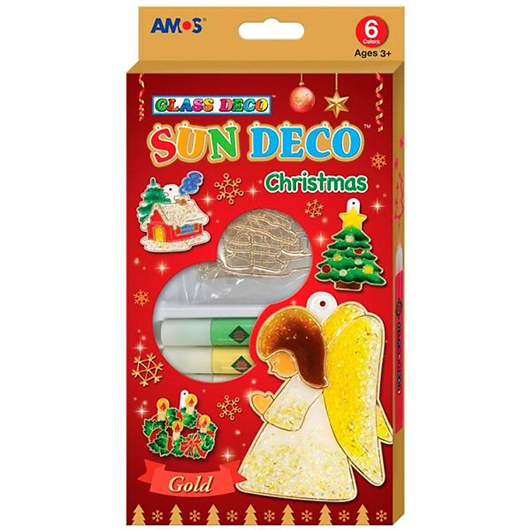 Hộp Bút Vẽ Trang Trí Kính AMOS Sundeco Christmas SD10P6-CH