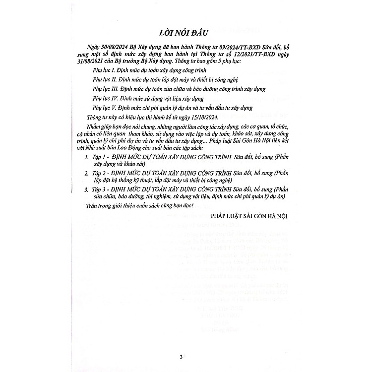 Định Mức Dự Toán Công Trình (Sửa Đổi, Bổ Sung) - Tập 3 - Ảnh 5