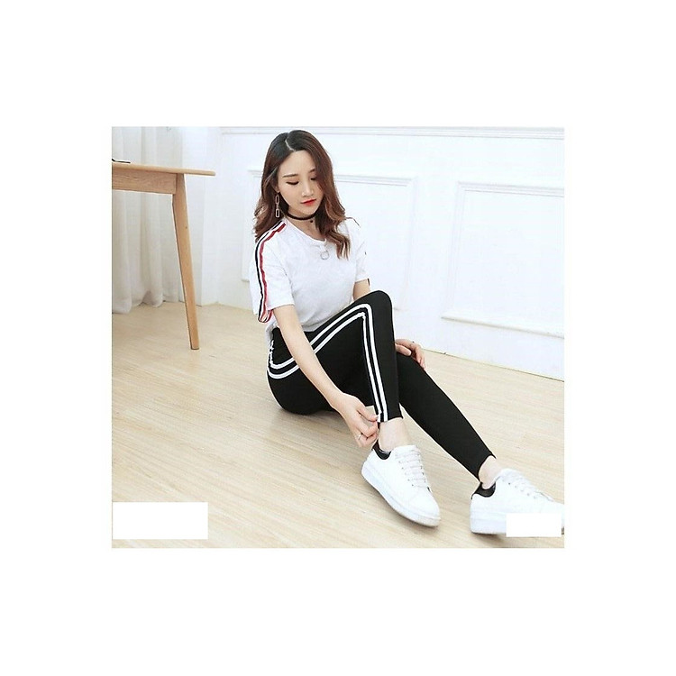 Quần legging 2 sọc tập thể thao