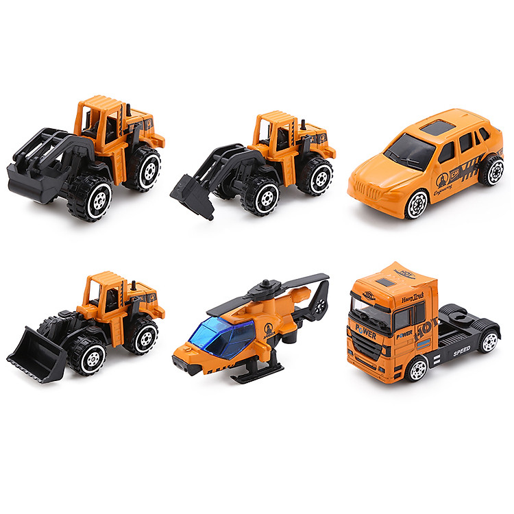 Bộ 6 Xe Mô Hình Kim Loại TNA - TN-1021C