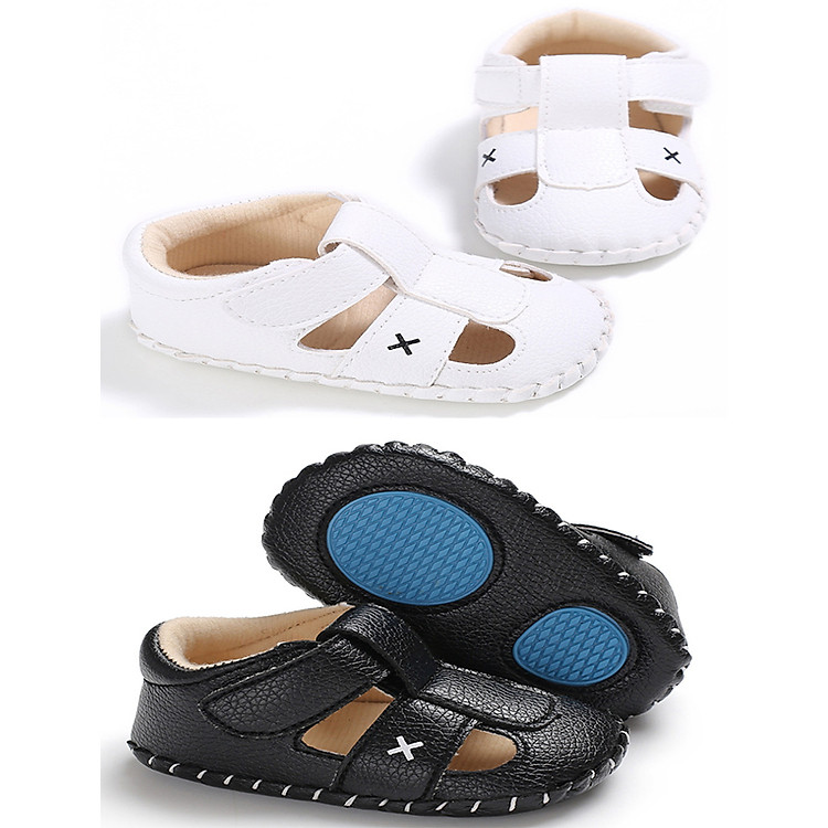 Giày sandal tập đi X trắng và đen