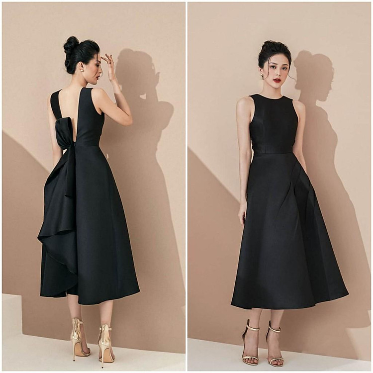 Đầm dự tiệc dáng xòe sang trọng thiết kế hở lưng Blue bigsize váy đầm nữ đẹp đi biển giá rẻ