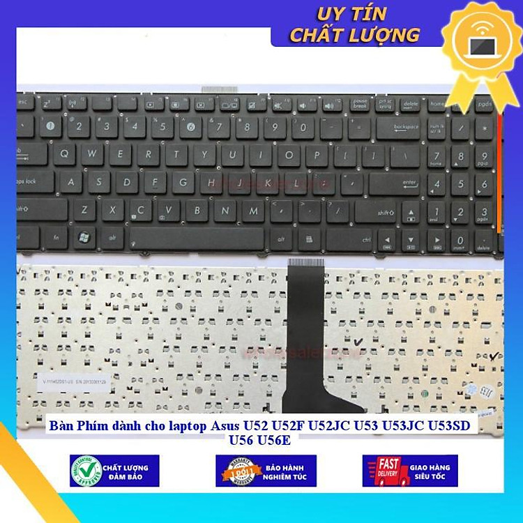 Bàn Phím dùng cho laptop Asus U52 U52F U52JC U53 U53JC U53SD U56 U56E - Hàng Nhập Khẩu New Seal