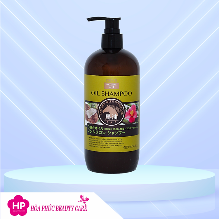 Dầu Gội Đầu Phục Hồi Tóc Yếu Dễ Gãy Rụng Chiết Xuất Tinh Dầu Ngựa Deve Natural Oil Shampoo (Chai 480 mL)