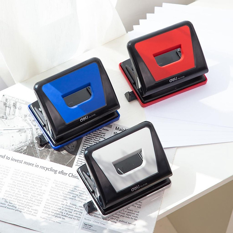Dụng Cụ Bấm Lỗ Giấy Thủ Công Deli E0105 (15 tờ) - Ảnh 6