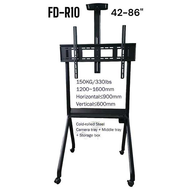Khung kệ treo màn hình tivi di động R10 dành cho tivi 42 inch đến 86 inch chịu lực 150kg chắc chắn thiết kế hiện đại sang trọng