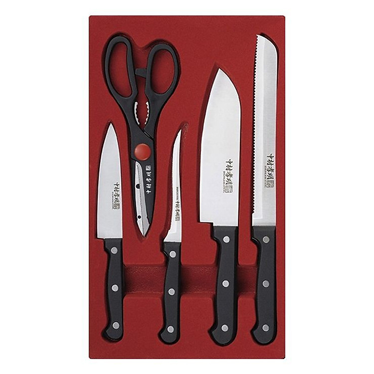 Bộ dao kéo 5 món phục vụ cắt thái cao cấp Hàng nội địa Nhật