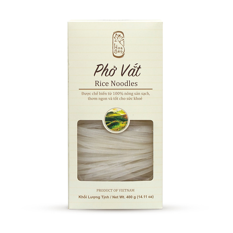 Phở Vắt Hoa Sen - Hoa Sen Rice Noodle - Hộp 400g