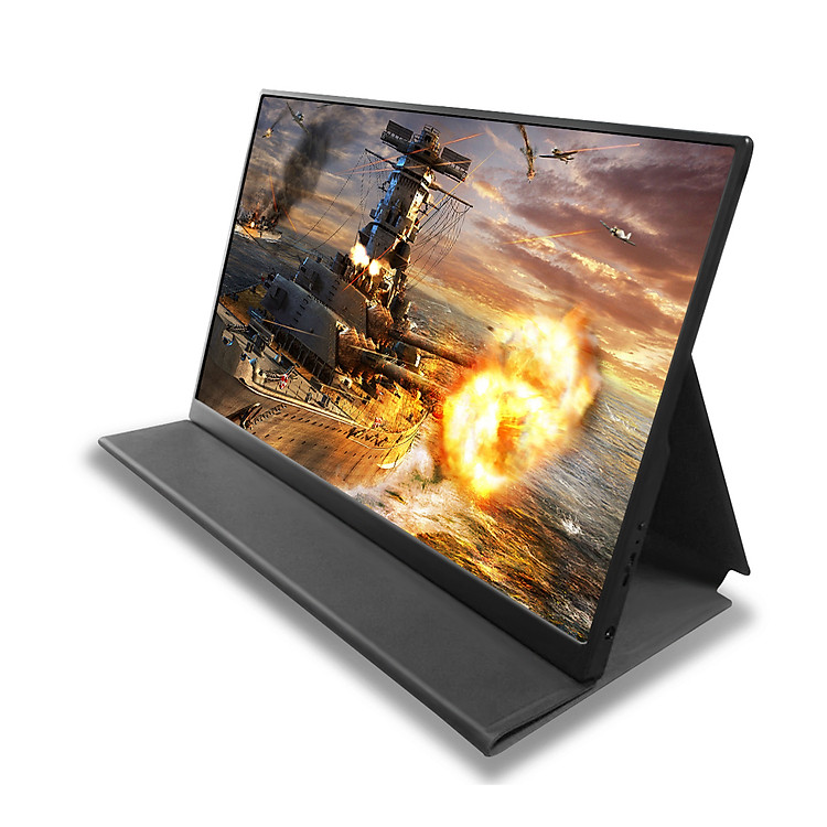 Portable Monitor Laptop Smart Case Protection Case Stand Holder with Sticker Easy Carrying Without Speaker Hole for 15.6