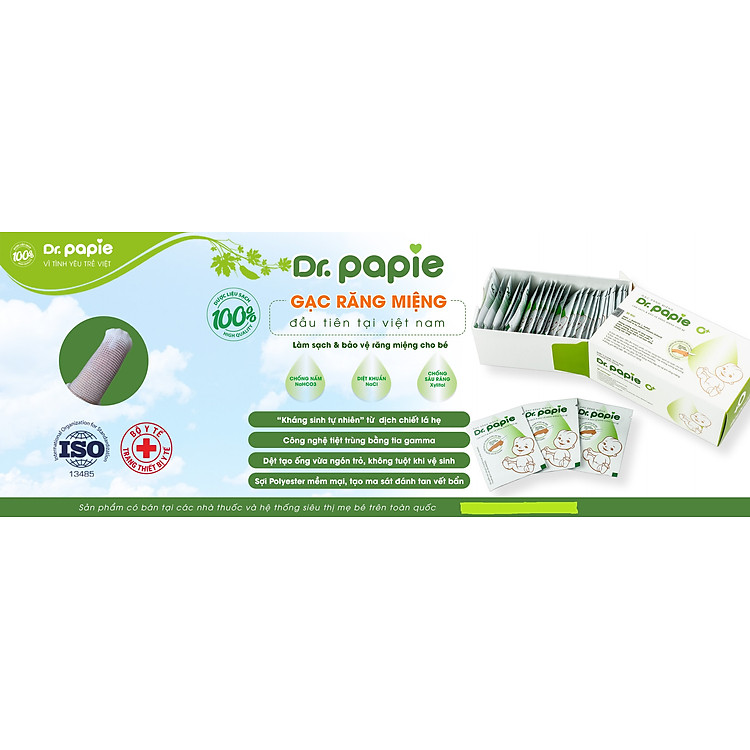 Gạc Rơ Lưỡi Dr Papie Cho Bé Chính hãng Ưu đãi - Hình ảnh 4