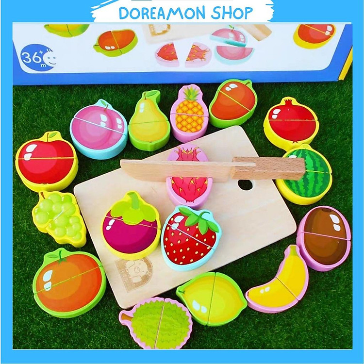 Bộ đồ chơi gỗ cắt trái cây nam châm Chính hãng Giá tốt