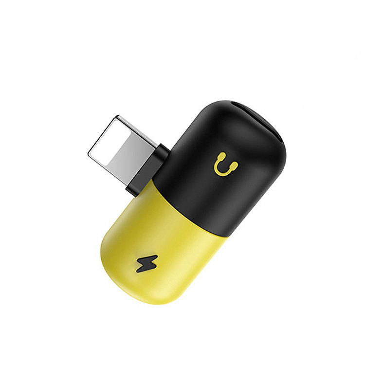 Đầu Chia adapter PiBLue 2 In 1 Chia Cổng sạc iPhone / iPad Thành Cổng Sạc Và Jack Tai Nghe - Hàng chính hãng (Màu ngẫu nhiên)