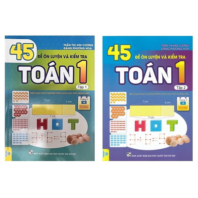 Combo 2 Tập 45 Đề Ôn Luyện Và Kiểm Tra Toán 1