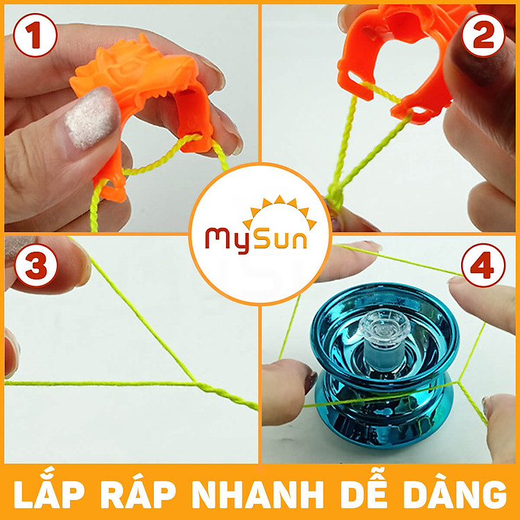 Con quay Yoyo phát sáng kim loại nhạy Yo yo 1a - Yoyo Blue Light - Ảnh 3