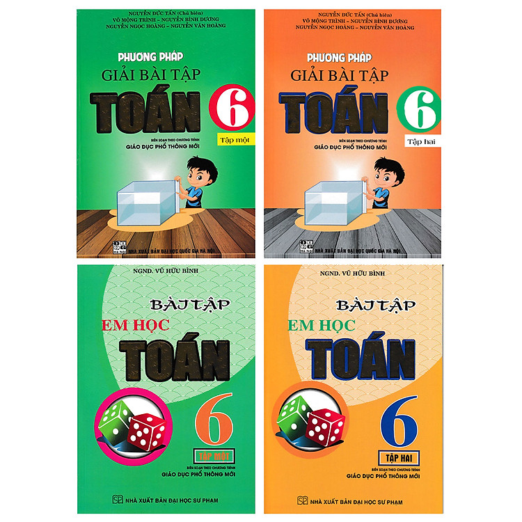 Combo Phương Pháp Giải Bài Tập Toán 6 + Bài Tập Em Học Toán Lớp 6 - Theo Chương Trình Giáo Dục Phổ Thông Mới (Bộ 4 Cuốn) _HA