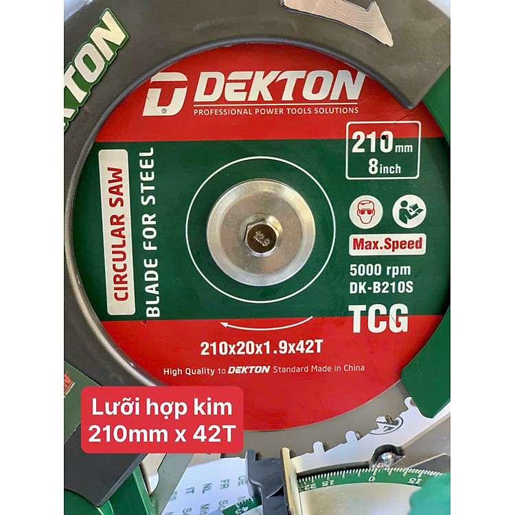 Máy Cắt Nhôm DEKTON DK-CN210PRO – 1450W – Cắt Nghiêng 45° Chính Xác – Tặng Lưỡi Cắt 80R – Bảo Hành 12 Tháng